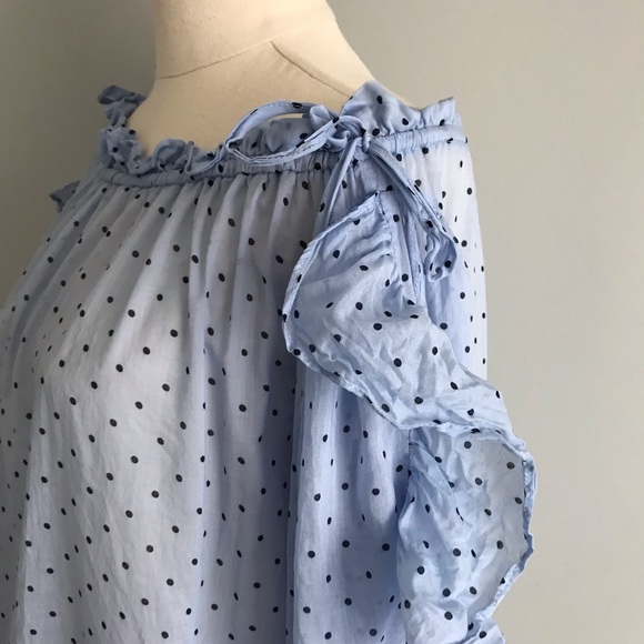 SEED HERITAGE Polka Dot Off The Shoulder Top - Picture 3 of 9